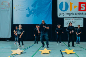 Die Rap Tanzeinlage begeisterte die Halle (Foto Schöb)